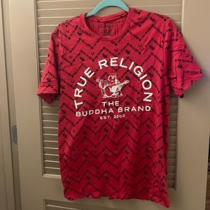 Mens SZ Med. True Religion all over print graphic Tee